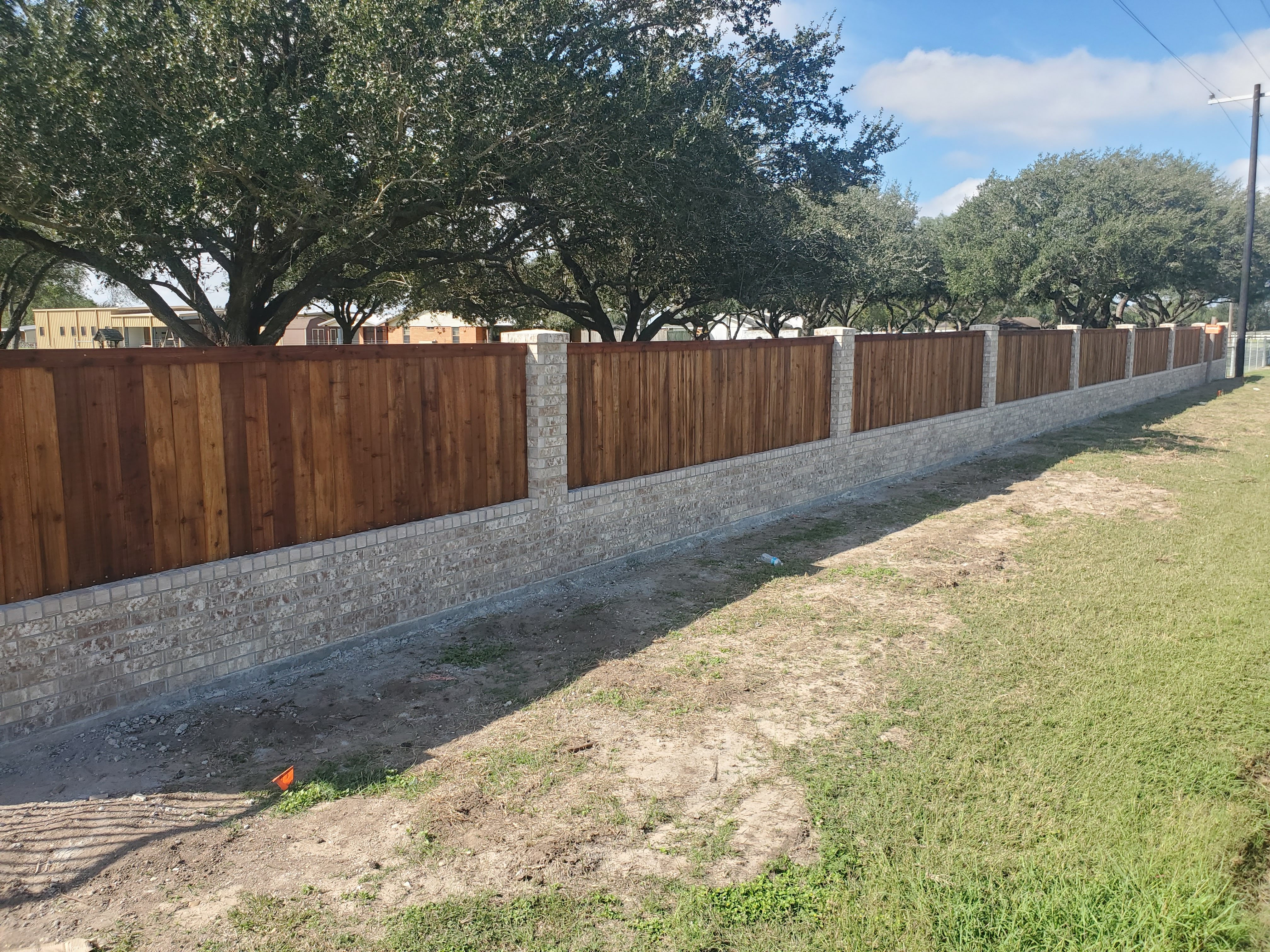 Cedar privacy fence installation South Texas